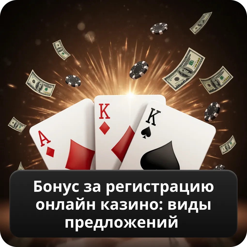 Бонус за регистрацию онлайн казино: виды предложений